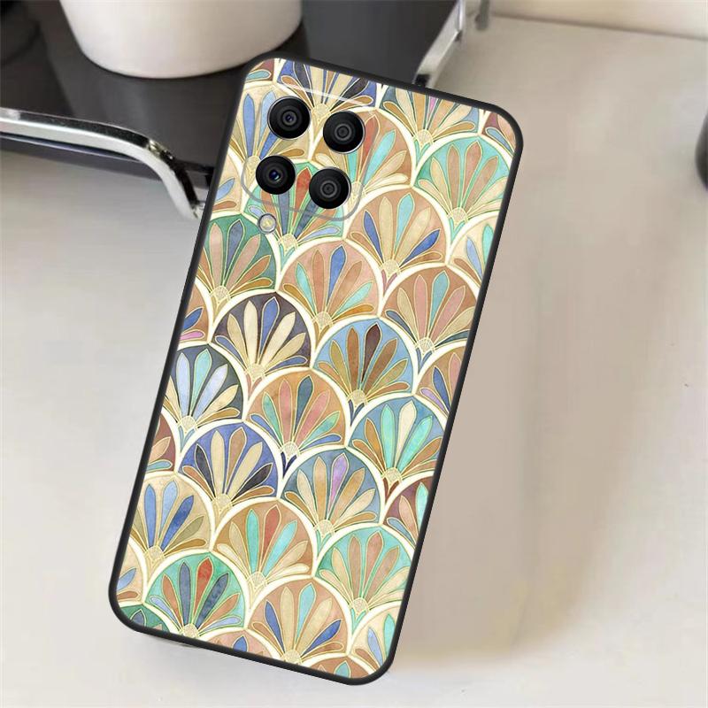 Muted Moroccan Mosaic Tiles Case For Samsung Galaxy M20 M21 M23 M31 M11 M54 M14 M34 M13 M52 M32 M12 M16 M36 M56 M15 M55