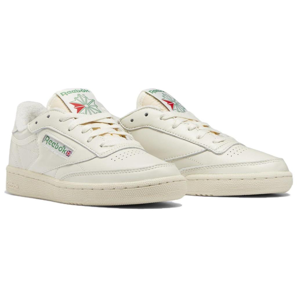 Reebok Club C 85 Chalk Glen Green Женские кроссовки Белый алебастр GX3686