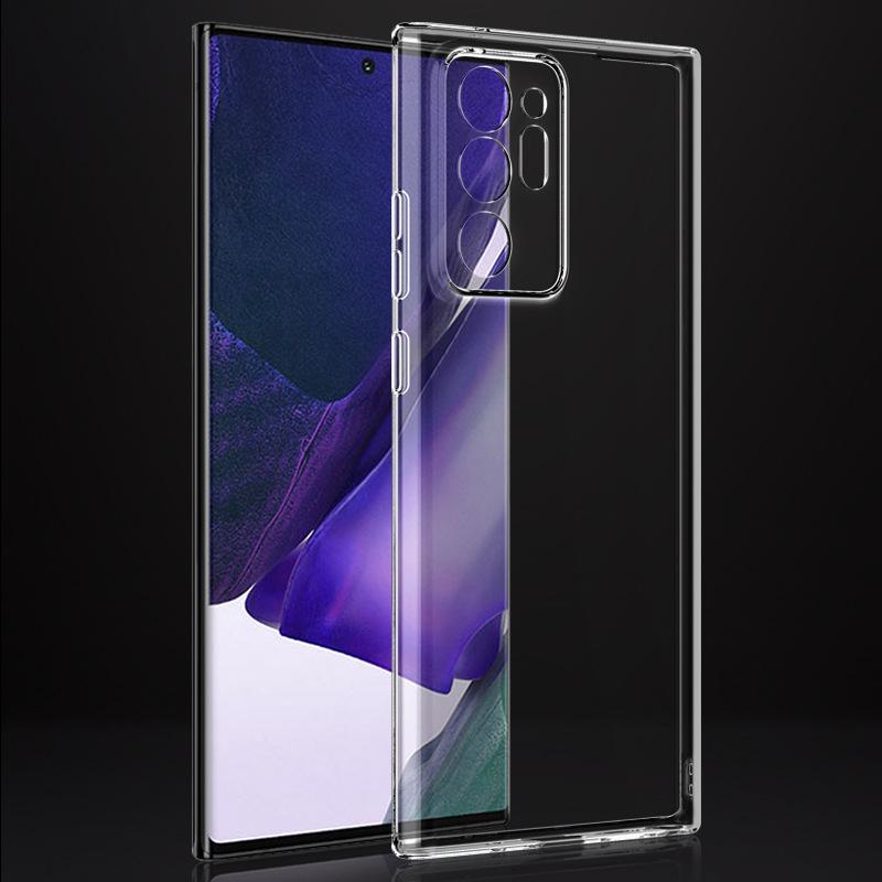 Прозрачный ТПУ защитный чехол для Samsung Note20 Ultra - Мягкий чехол с полной защитой краев