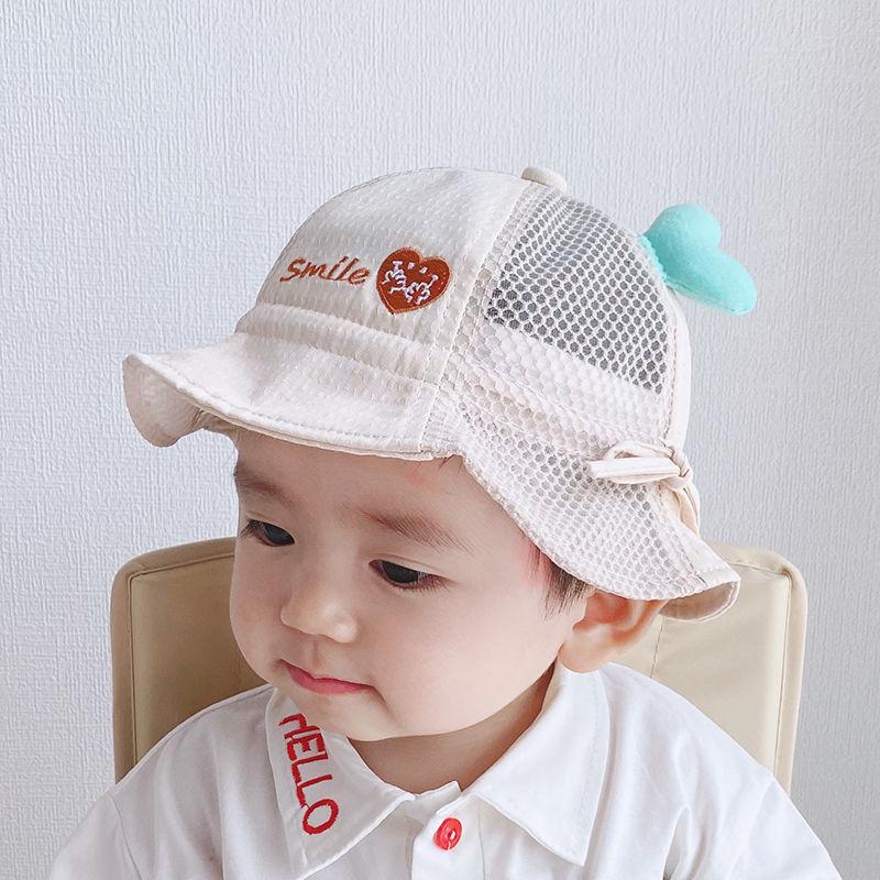 Summer Baby Cotton Sun Hat Breathable UV Protection Adjustable Bucket Cap for Infant Boys and Girls Lightweight