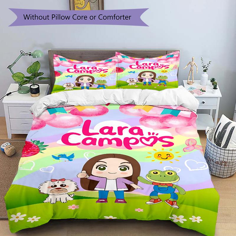 Lara'S Magical Day Print 3Pcs Bedding Setduvet Cover With 2 Bedropillowcase Home Birthday Gift