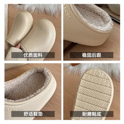 Зимние нескользящие парные хлопковые тапочки дезодорирующий мешочек голова один педаль плюс хлопок Boken водонепроницаемые тапочки мужчины сохраняют тепло