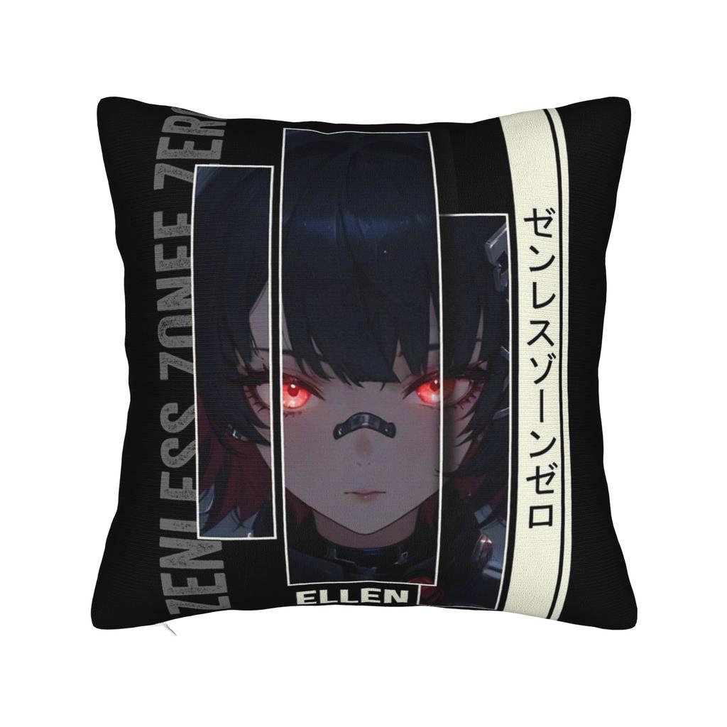 Zenless Zone Zero Cute Belle Pillowcase Printed Polyester Cushion Cover Decor Throw Pillow Case Cover Home Square 45*45Cm