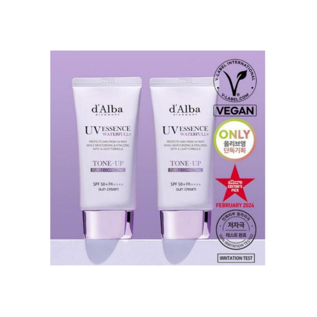 Запланирован дуэт солнцезащитных кремов Dalba Waterful Purple Tone-Up (50 мл + 50 мл)