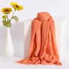 Женский шарф-шаль однотонный мягкий тканевый шарф тонкая дышащая шаль универсальный зимний уличный аксессуар