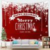 Счастливого Рождества, рождественские украшения, гобелен с принтом, украшение для дома, гостиной, спальни, стены, полиэстеровый гобелен