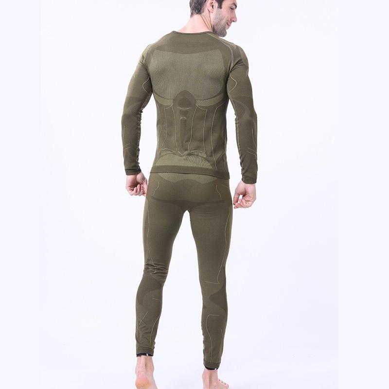 Мужское компрессионное термобелье для занятий спортом на открытом воздухе, лыжное влагоотводящее нижнее белье для фитнеса