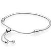Pave Heart Star String Of Beads Sliding Clasp Adjust Wrist Bracelet Fit Sterling Tone Bangle Bead Charm Diy JewelryFashion Bracelets