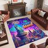 American Patriotic Theme Crystal Velvet Rug Personalized Custom Name Text Soft Floor Mat Home Decor
