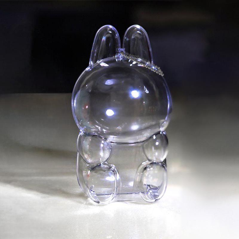 Для labubu прозрачный чехол ГОРЯЧИЙ LABUBU прозрачный защитный чехол защитная крышка пылезащитный чехол ящик для хранения холщовая ткань LABUBU