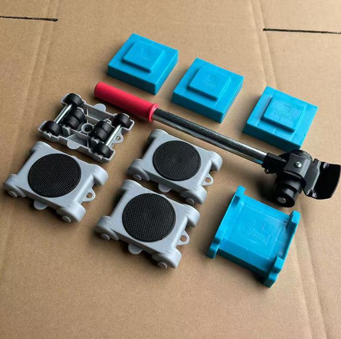 Professional Furniture Mover Tool Set Heavy Stuffs Transport Lifter Wheeled Mover Roller with Wheel Bar Moving Hand Devices
