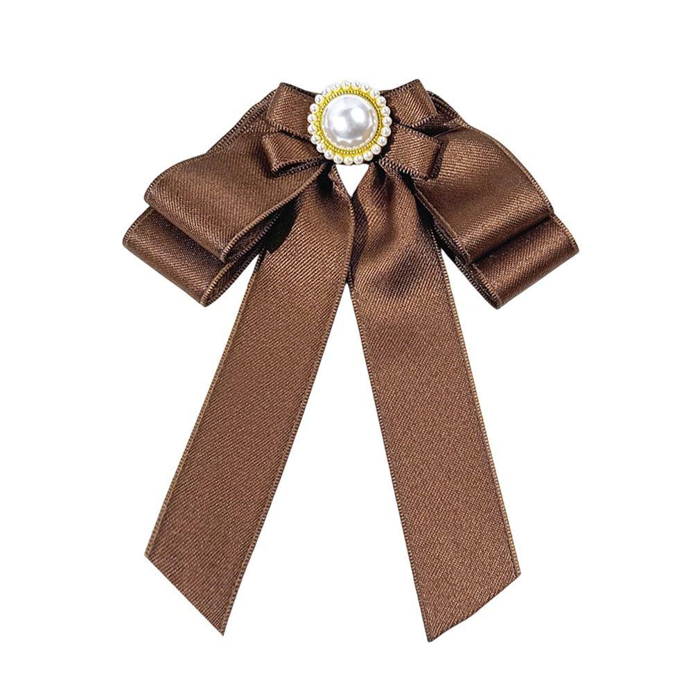 Faux Pearl Women Necktie Preppy Style Ladies Neck Wear Fashion Bowknot Neckties Business