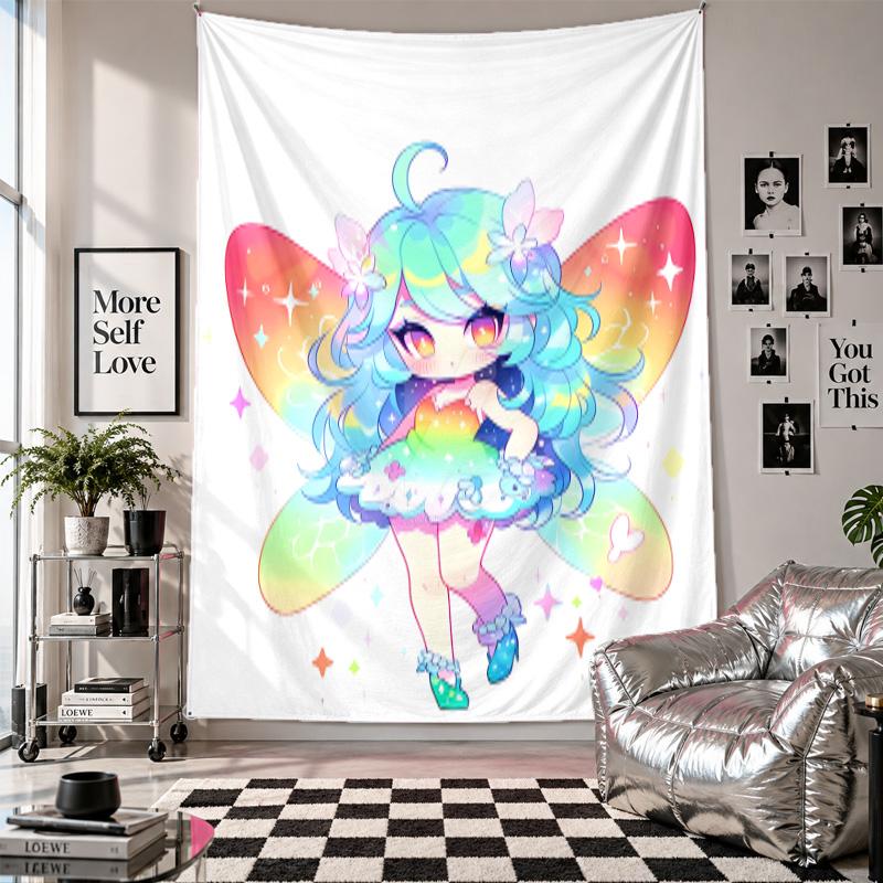 Wall TapestryButterfly Art Hanging Cloth Decorative Background Cover for Room Decoration