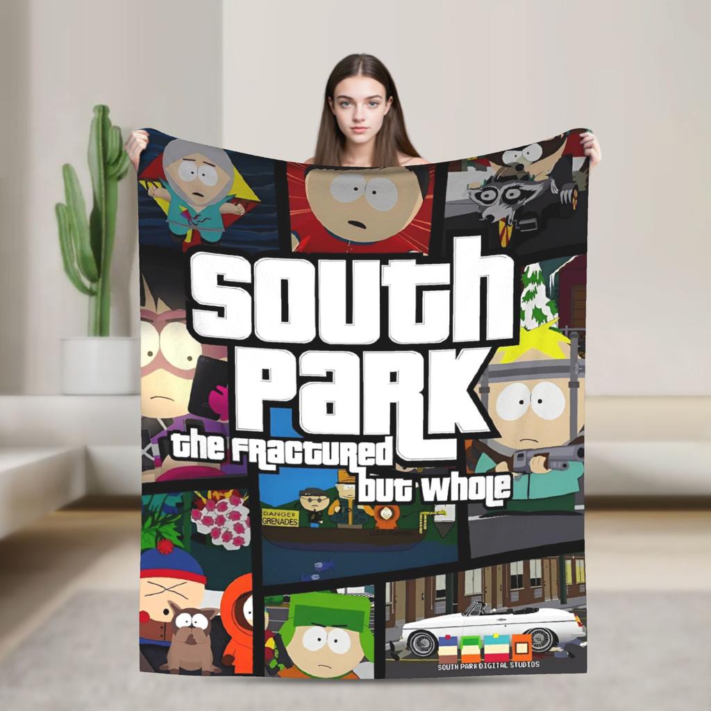 South Parks Flannel Blanket Autumn Soft Warm Bedding Throws for Child Couch Chair Funny Bedspread Sofa Bed Cover