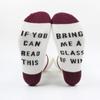 1Pair Women Men's Harajuku IF YOU CAN READ THIS BRING ME A BEER Cotton Skateboard Sock