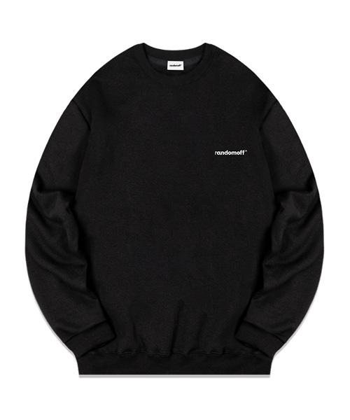 RANDOMOFF Basic Logo Mini Sweatshirt [Black]