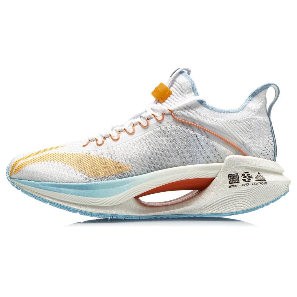 Li-Ning Кроссовки Essential Cushioning Non-Slip Durable Low-Toop для бега у мужчин белые синие желтые ARHR125-4