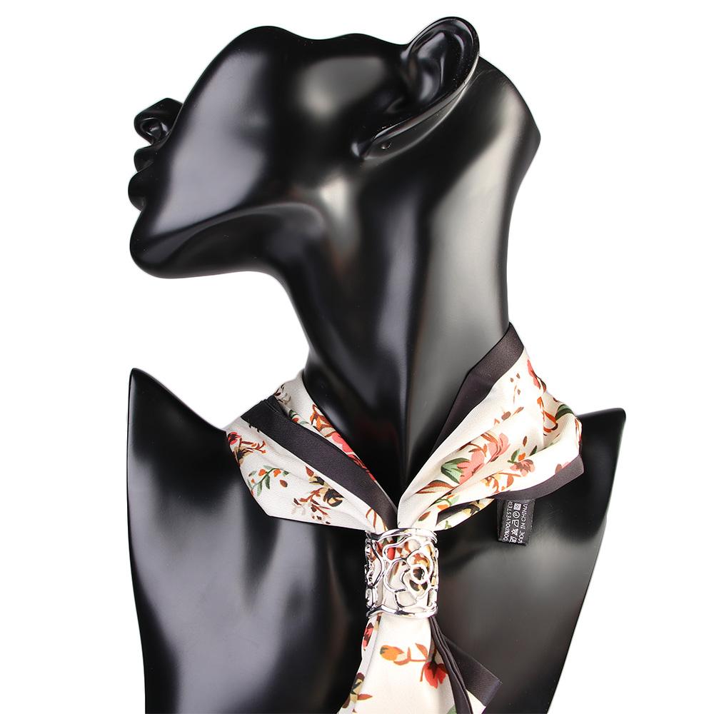 Простые шарфы Леди Ажурный Роза Цветок Женская Мода Ювелирные Изделия Зажим для Шарфа Брошь Корсаж