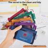 Korean Retro Transparent Mesh Zipper Card and Coin Storage Bag