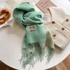 New Fashion Cashmere Scarf for Women Warm Winter Solid Color Double Sided Wraps Neckerchief Poncho Echarpe Pashmina Stoles