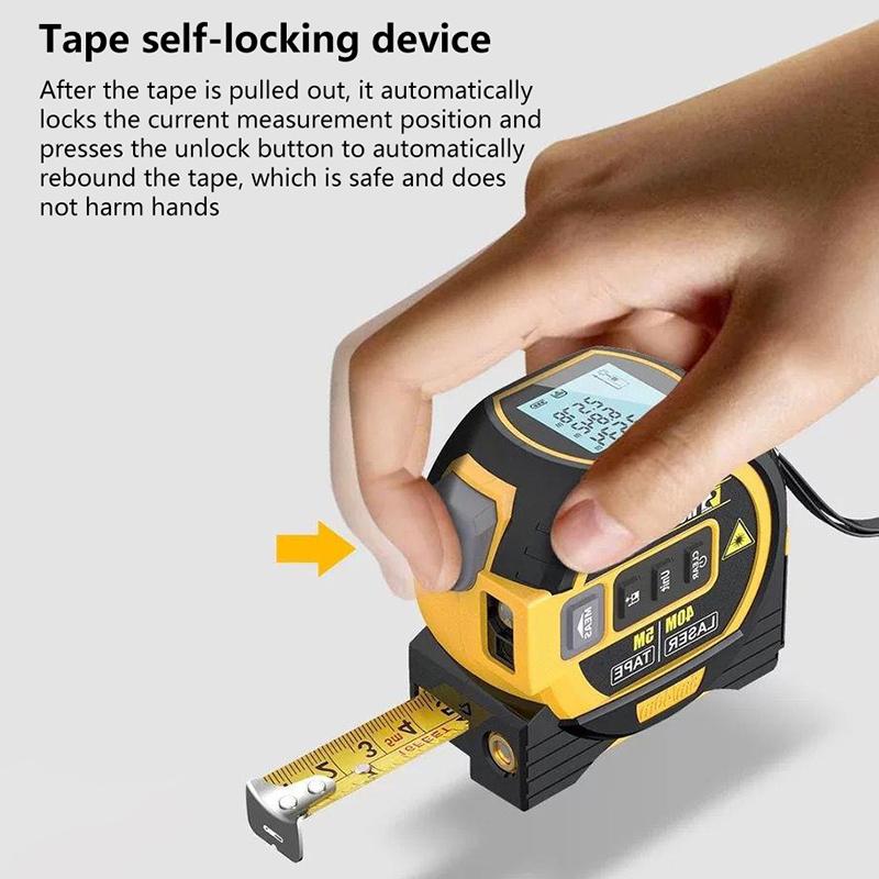 3 в 1 лазерный дальномер рулетка линейка 40M/60M лазерный дальномер ЖК-дисплей с подсветкой для измерения зданий