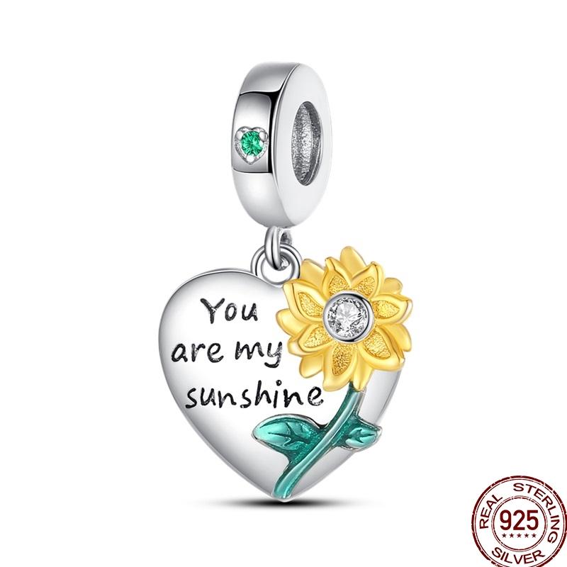 Оригинальные Медные Золотые Шармы Бусины Подсолнух Собаки Леопард Светлячок Подвески Подходят для Браслета Ювелирный Подарок Маркировка