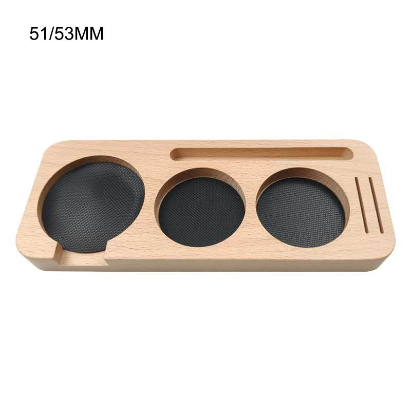 51/58 мм Коврик-темпер для кофе, Подставка-станция, Держатель портафильтра, Ореховое дерево, Кофейная щетка, Основа для хранения фильтров, Аксессуары для эспрессо