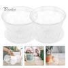Clear Orchid Pot Reusable Orchid Flowerpot with Holes Plastic Ventilated Planter for Repotting Growing Indoor Outdoor Orchids