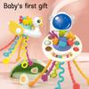 Creative Baby Early Education Toys Soft Silicone Montessori Rope Pull Finger 3 In 1 Sensory Toys Toy 0 To 12 Months