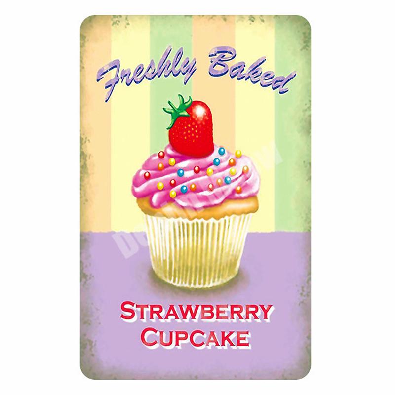 КОФЕ табличка металлические жестяные вывески паб-бар пончики декоративная тарелка мороженое запеченная настенная живопись пирог торты винтажный домашний декор A293