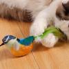 Chirping Bird Cat Toy Interactive Simulation Electric Bird Touch Activated Plush Bird Cat Teaser for Indoor Cats And Dogs