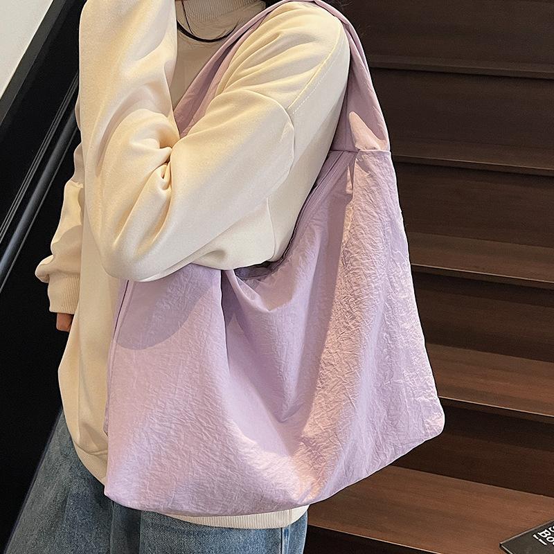 2025 Wasteland Style Lazy Style Campus One-shoulder Armpit Bag Versatile Commuting Fashion Simple Large-capacity Cloth Bag Women's Bag
