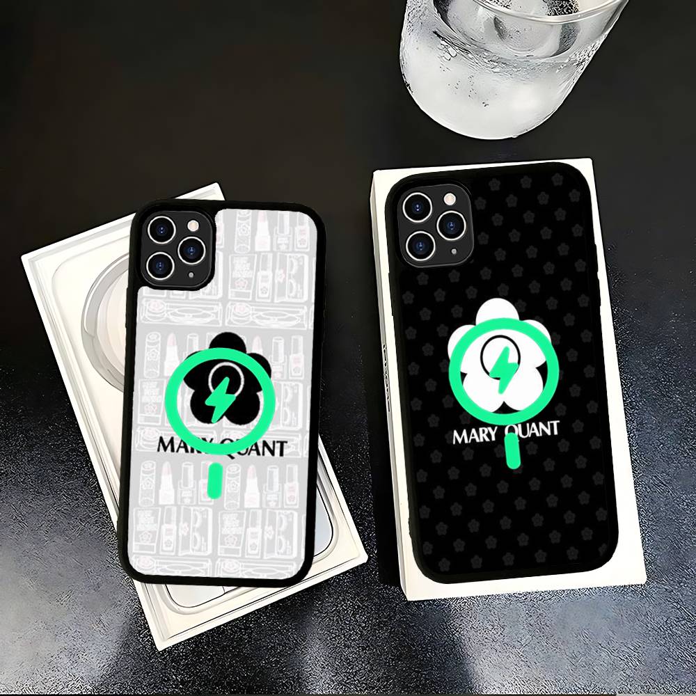 Модный Чехол для Телефона M-Mary-Q-Quants Для iPhone 17 Air 16 15 14 13 12 11 Pro Max Plus Для Беспроводной Зарядки Magsafe Cover