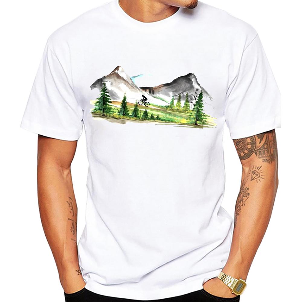 Футболки Strange and Simple Bike and Cycle Футболка велосипедиста с фиксированной передачей Унисекс Шоссейный велосипед Велоспорт Спортивные белые повседневные футболки для мальчиков Футболка унисекс