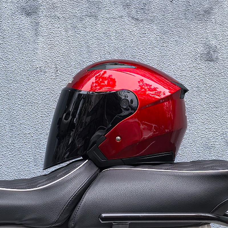 Шлем мотоциклетный открытый capacete para motocicleta cascos para moto гоночный мотоциклетный винтажный шлем с двойным визором JK-512