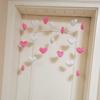 1set Felt Hearts Hanging Decorations Artistic Decor Cute Heart Curtains For Room Partition Girl's Heart Dreamy Cloud Aesthetic Design Home