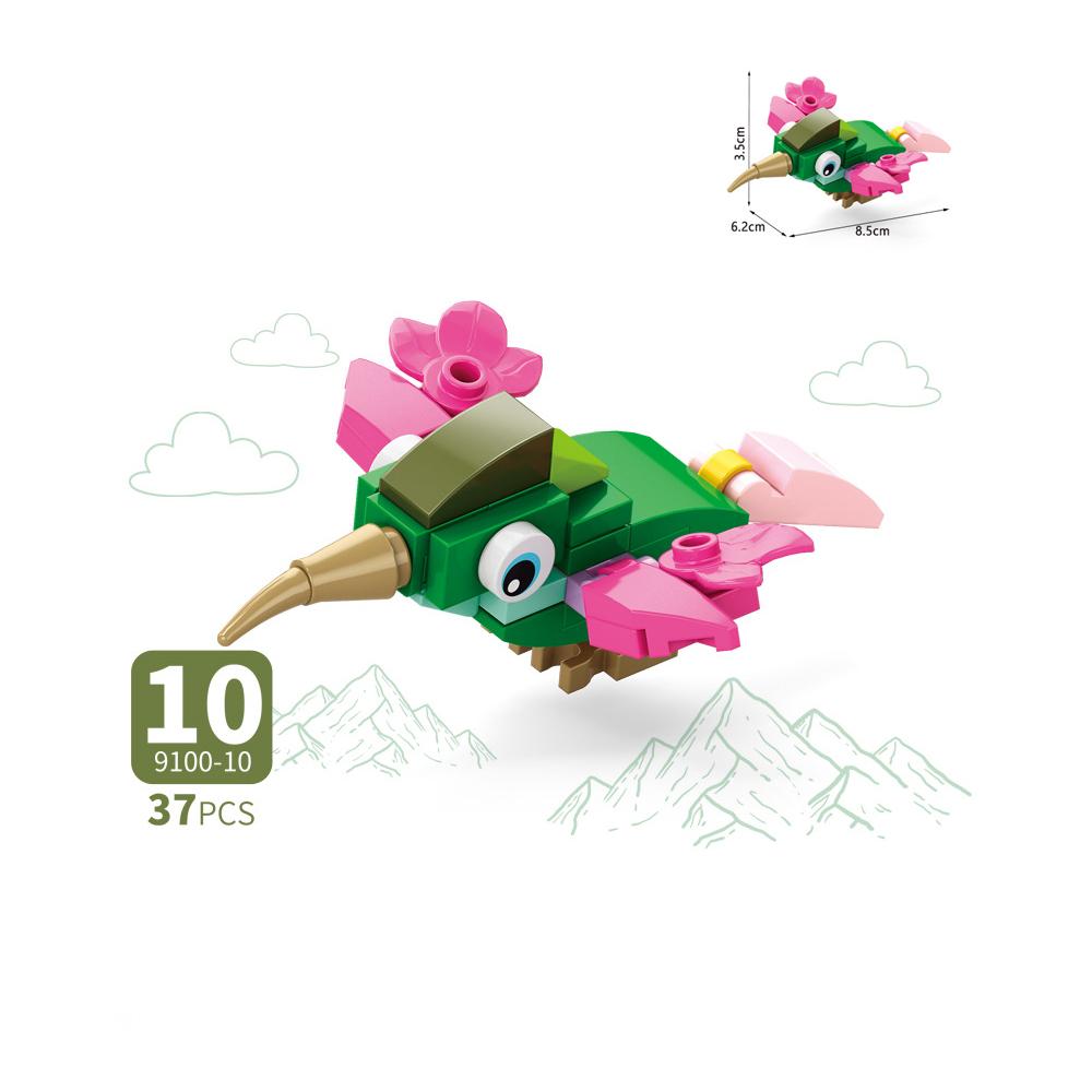 MOC Пазл Животные Строительные блоки Пчела Тигр Лев Жираф Лягушка Крокодилы Лиса Птица Дикий кабан Насекомые Мини DIY Кирпичный конструктор Игрушка Подарок F029