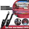 2pcs Car Back Seat Hook Multifunctional Rear Seat Headrest Hanging Hook Umbrella Holder Saving Space Storage Auto Interior Tool