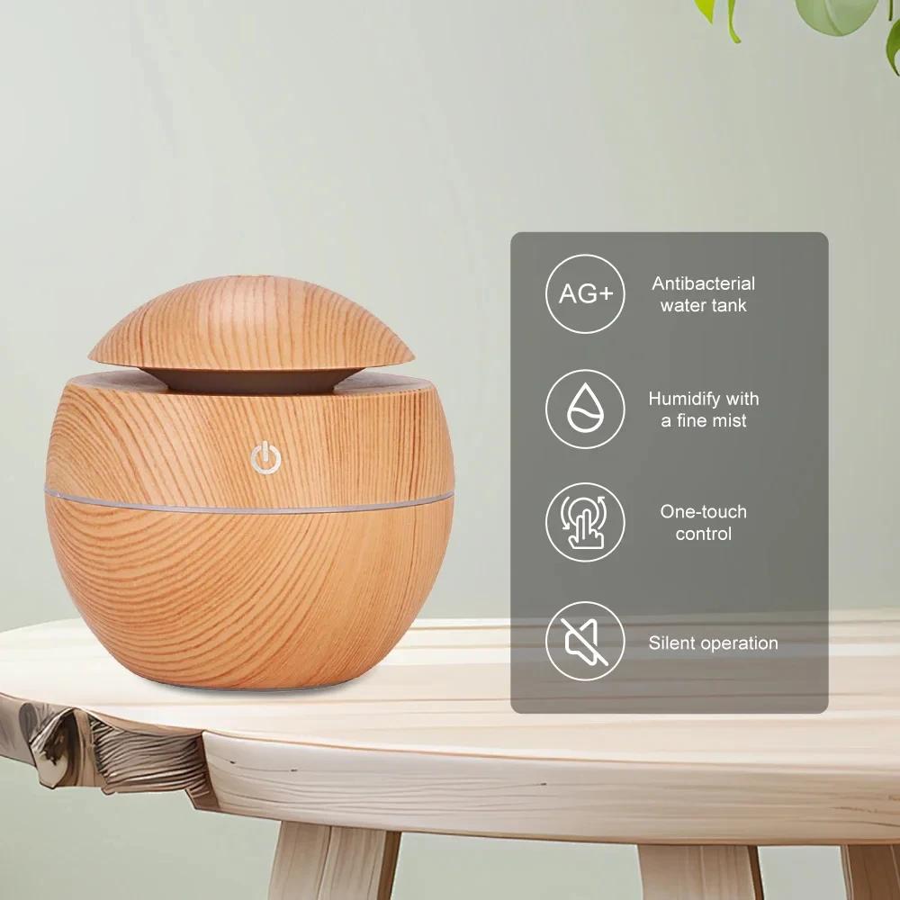 Главная Wood Grain Air Humidifier Очиститель Ароматический Диффузор USB Ультразвуковой Распылитель Холодного Тумана Эфирное Масло Аромат