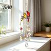 Colorful Light Catching Decor Cardinals Faux Crystals Suncatcher, Hanging Sun Catcher for Windows, Bird Wind Unique Home Gift Chimes with Chain, Prism