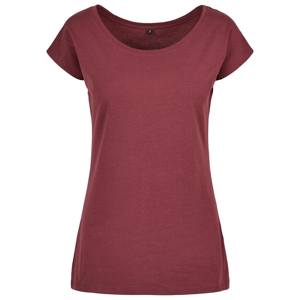 Build Your Brand Womens/Ladies Wide Neck T-Shirt