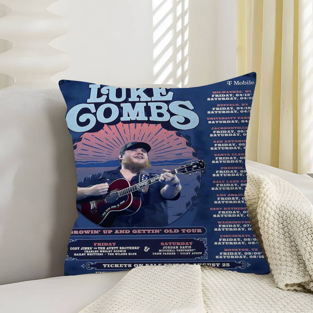 Singer Luke Combs Popular Music Album Pillowcases Home Bedding Decorative Pillow Cover Wedding Super Soft Pillow Case