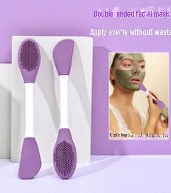 Двусторонняя силиконовая щеточка для лица для очищения, массажа, нанесения масок, подводки для глаз и многого другого