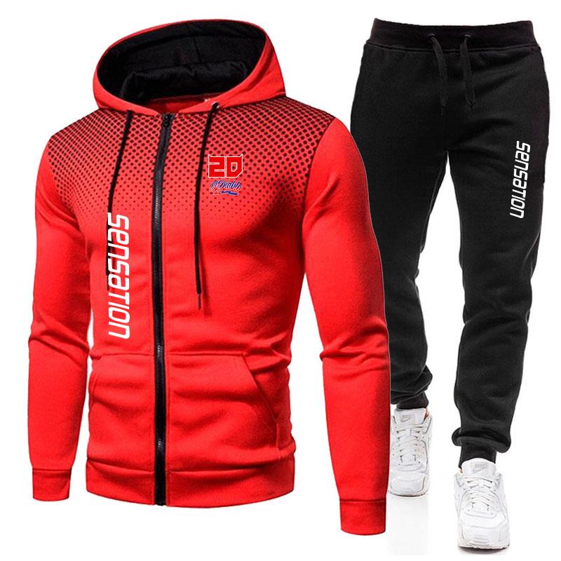 Новейший мужской повседневный спортивный уличный модный тренд: свободный и теплый, плюшевый и толстый бейсбольный костюм на зиму 2024 года.