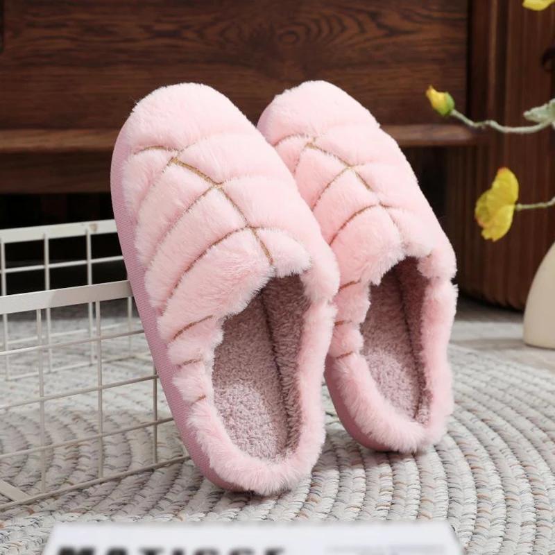 Fashion Fluffy Women's Slippers Home Winter Casual Luxury Designer Woman Shoes Flat Plush Warm Indoor Elegant Fuzzy Fur Slides Fashion