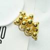 Round Ball Metal Balls Ring Vintage Punk Tassel Ring Fashionable Double Band Ring  for Women