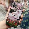 Чехол Apple для iPhone 11 12 13 mini Pro Max XS X XR 7 8 6 plus SE 2020, мягкие силиконовые чехлы, чехол с милым мультяшным котом, цветком, животным