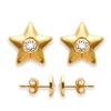 [C6298] - Gold Plated Earrings 'Sweet Stars' White Gold - 6 Mm
