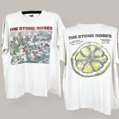 The Stone Roses Тур 1990-х Редкая Винтажная Футболка Рок-группа Графическая футболка NH28356