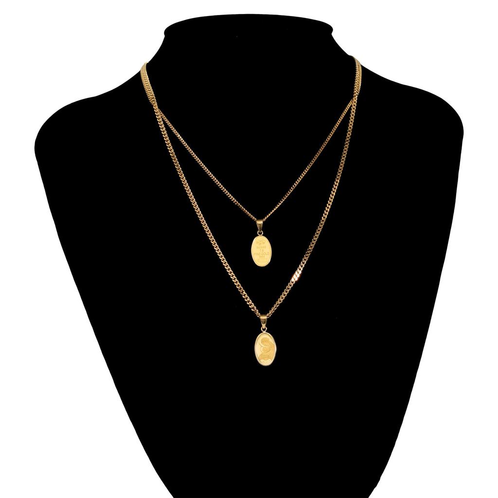 Монета-подвеска Мария 1 грамм чистого золота монета K18 рамка с гравировкой [Сказочный стеклобой] K24/18